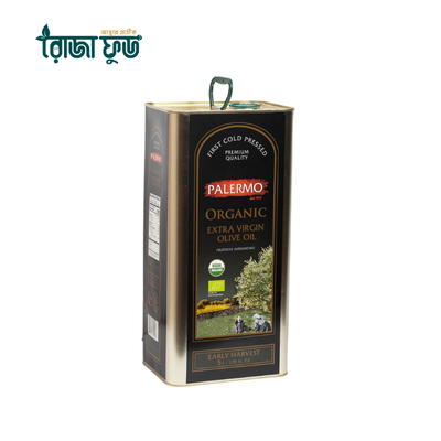 (৫ লিটার টিন) পালের্মো অর্গানিক এক্সট্রা ভার্জিন অলিভ অয়েল- Palermo Organic Extra Virgin Olive Oil